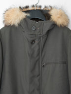 Fur Hooded Removable Liner Jacket Olive Drab