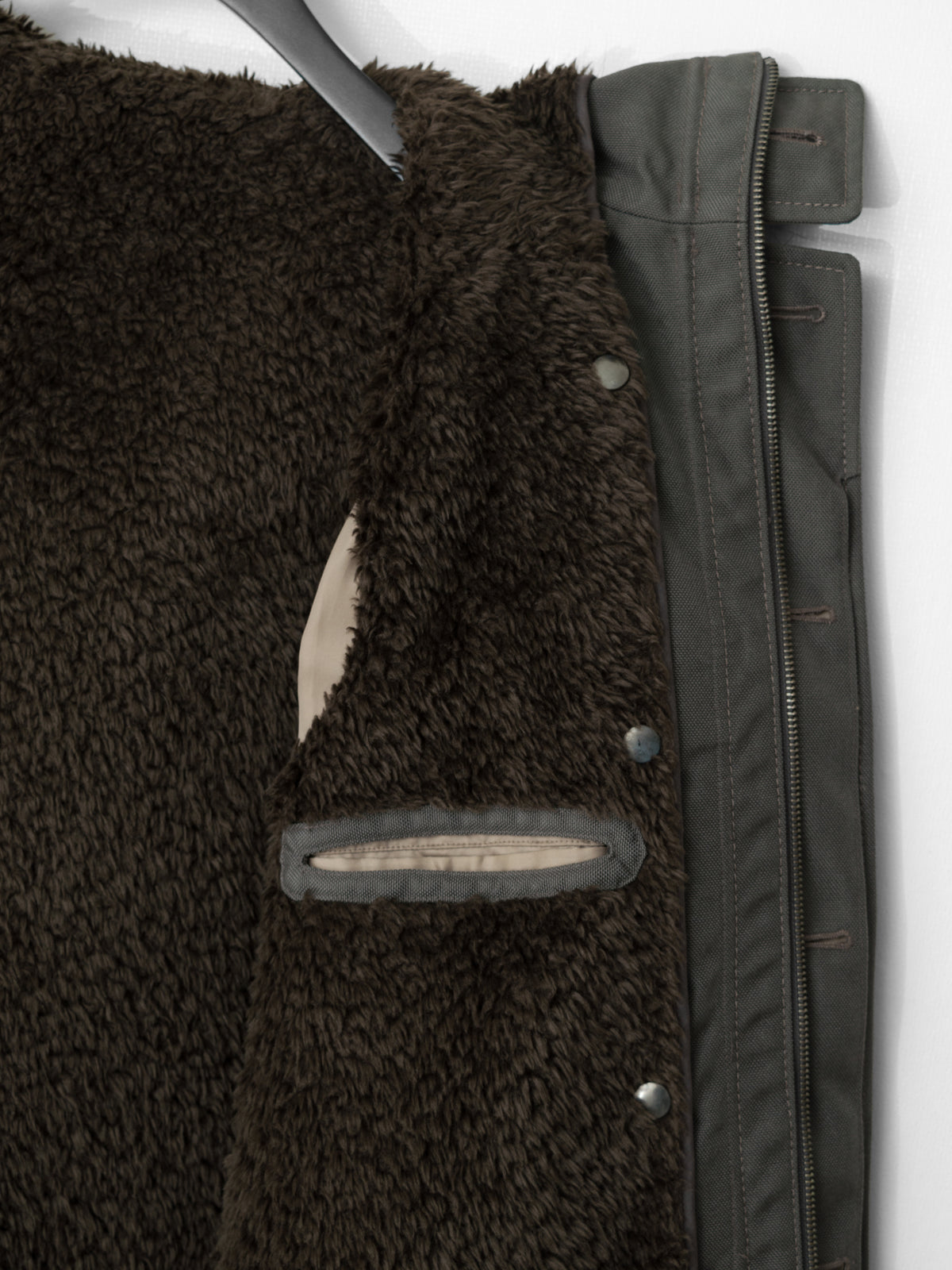Fur Hooded Removable Liner Jacket Olive Drab