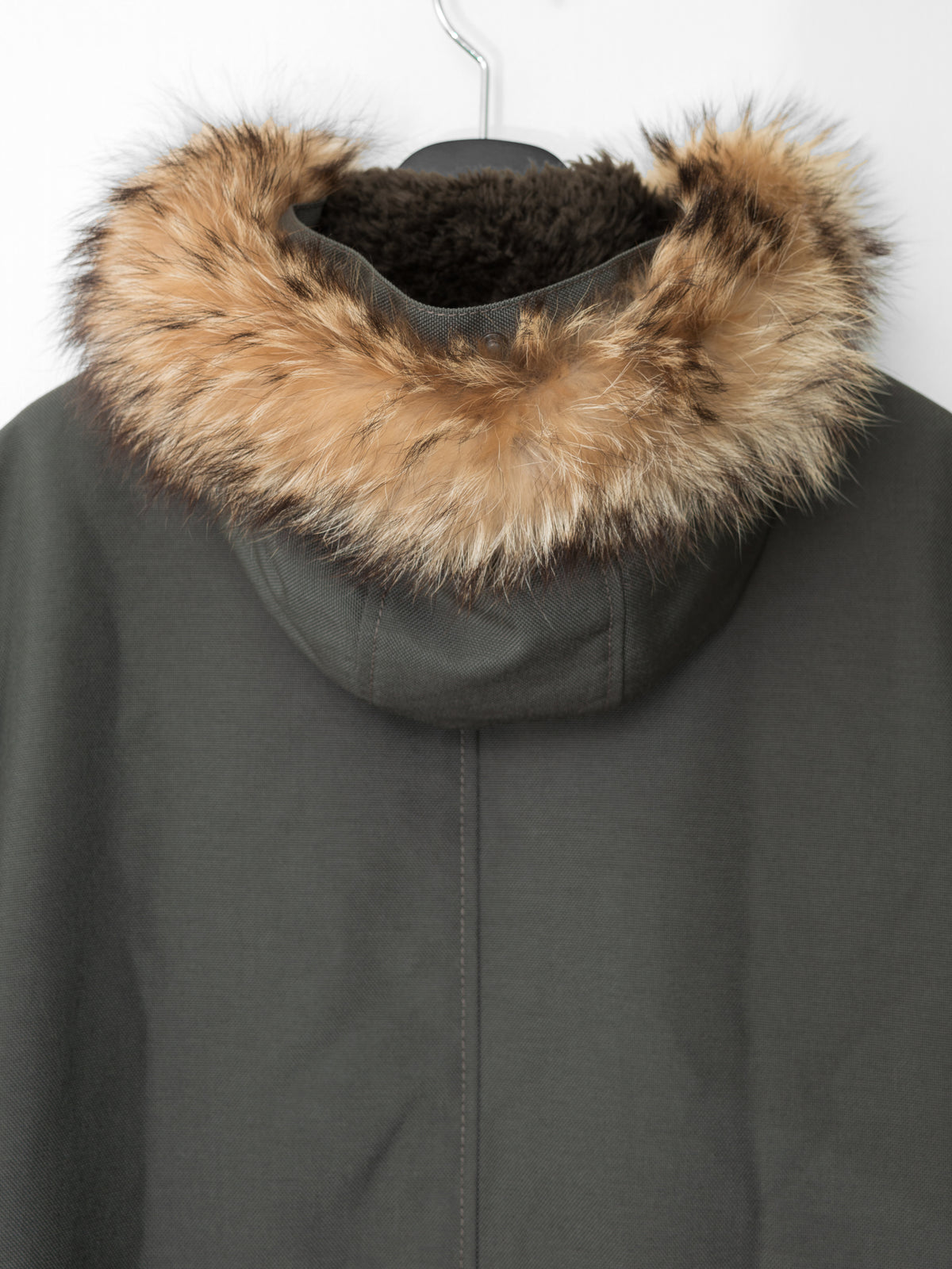 Fur Hooded Removable Liner Jacket Olive Drab