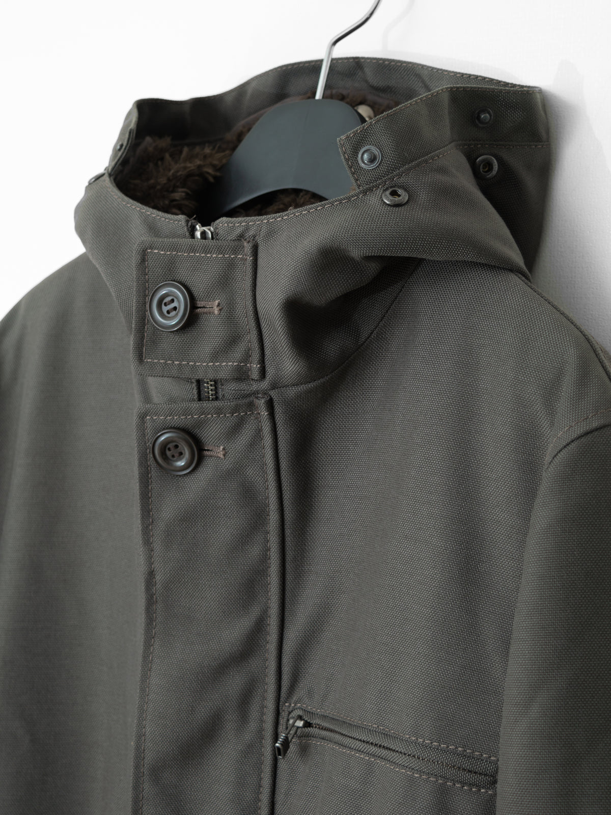 Fur Hooded Removable Liner Jacket Olive Drab