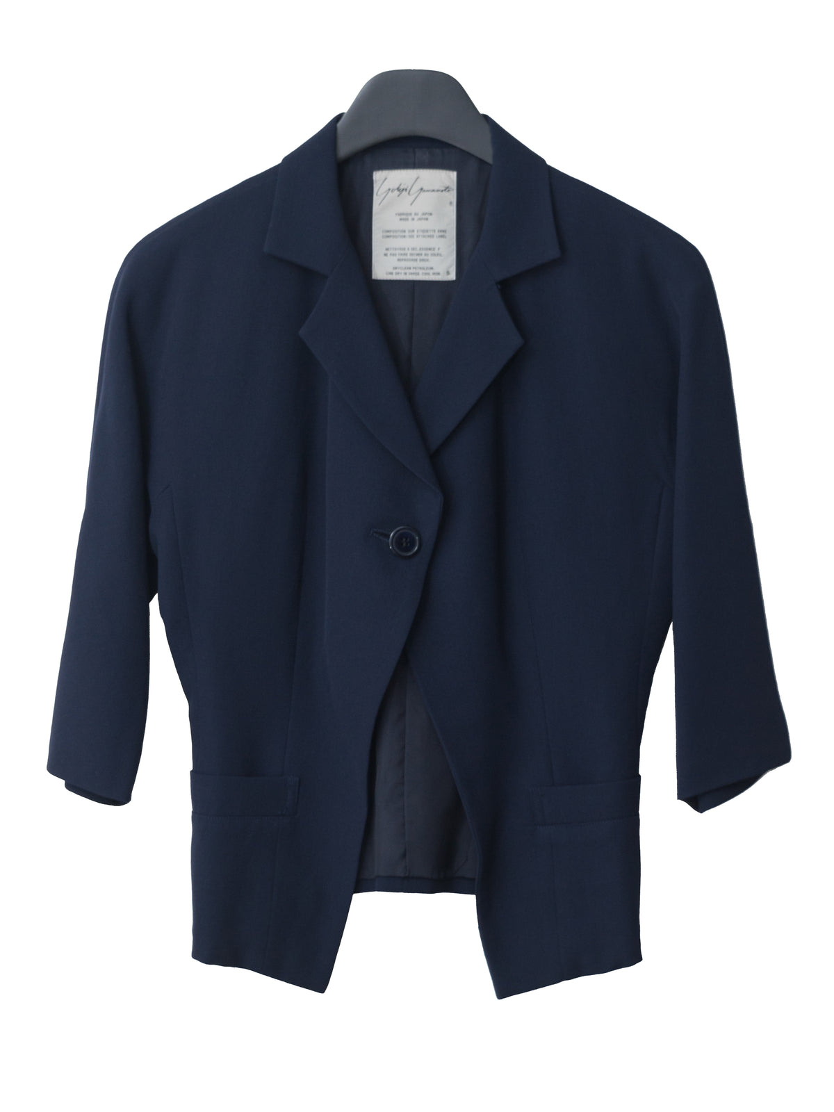 '80s Half Sleeve Tailored Jacket Navy