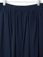 '80s Gathered A-line Skirt Navy