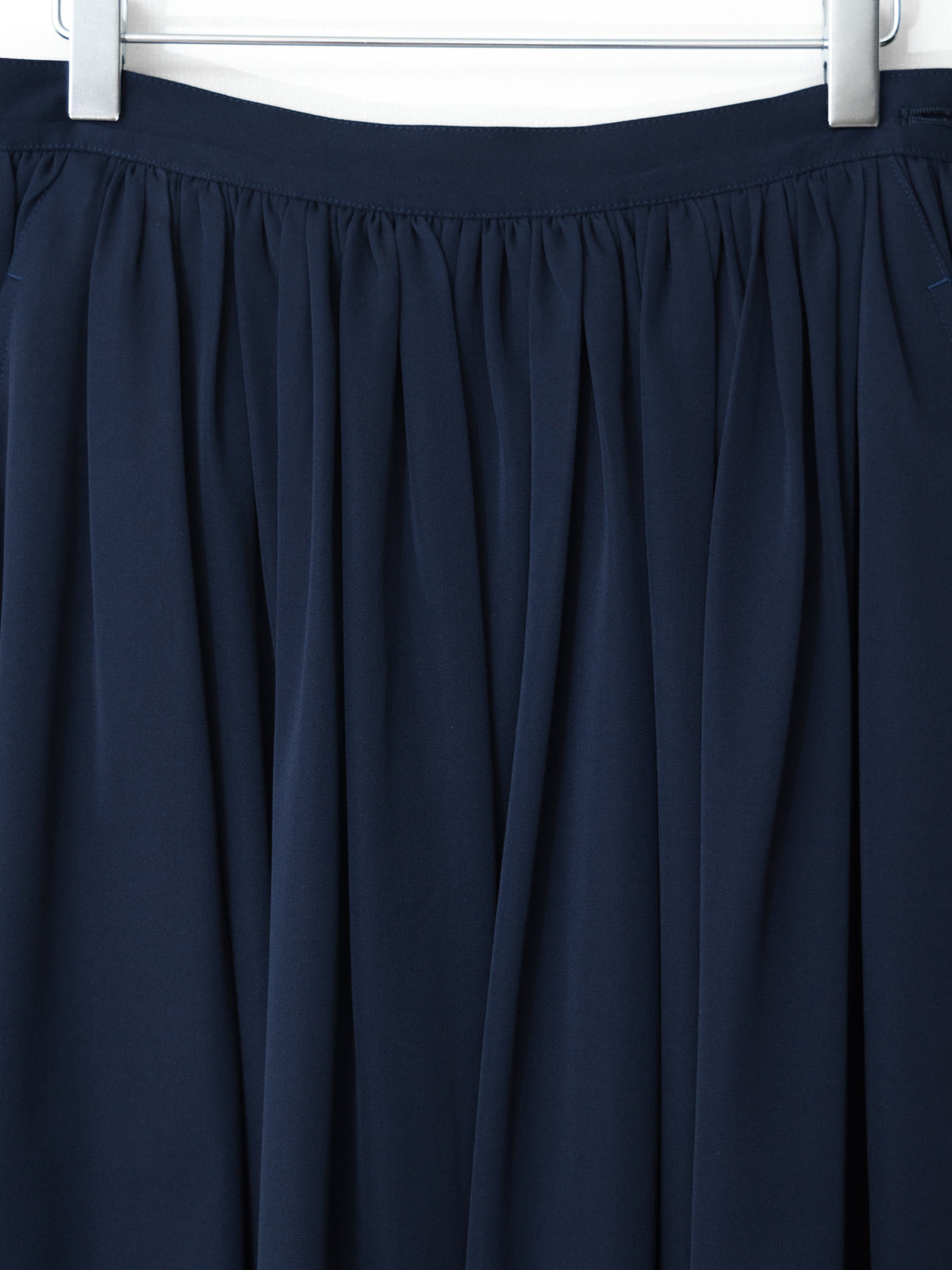 '80s Gathered A-line Skirt Navy