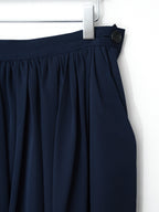 '80s Gathered A-line Skirt Navy