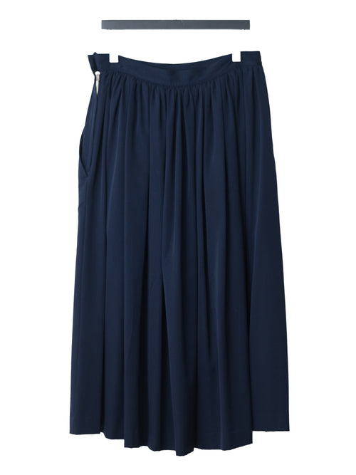 '80s Gathered A-line Skirt Navy