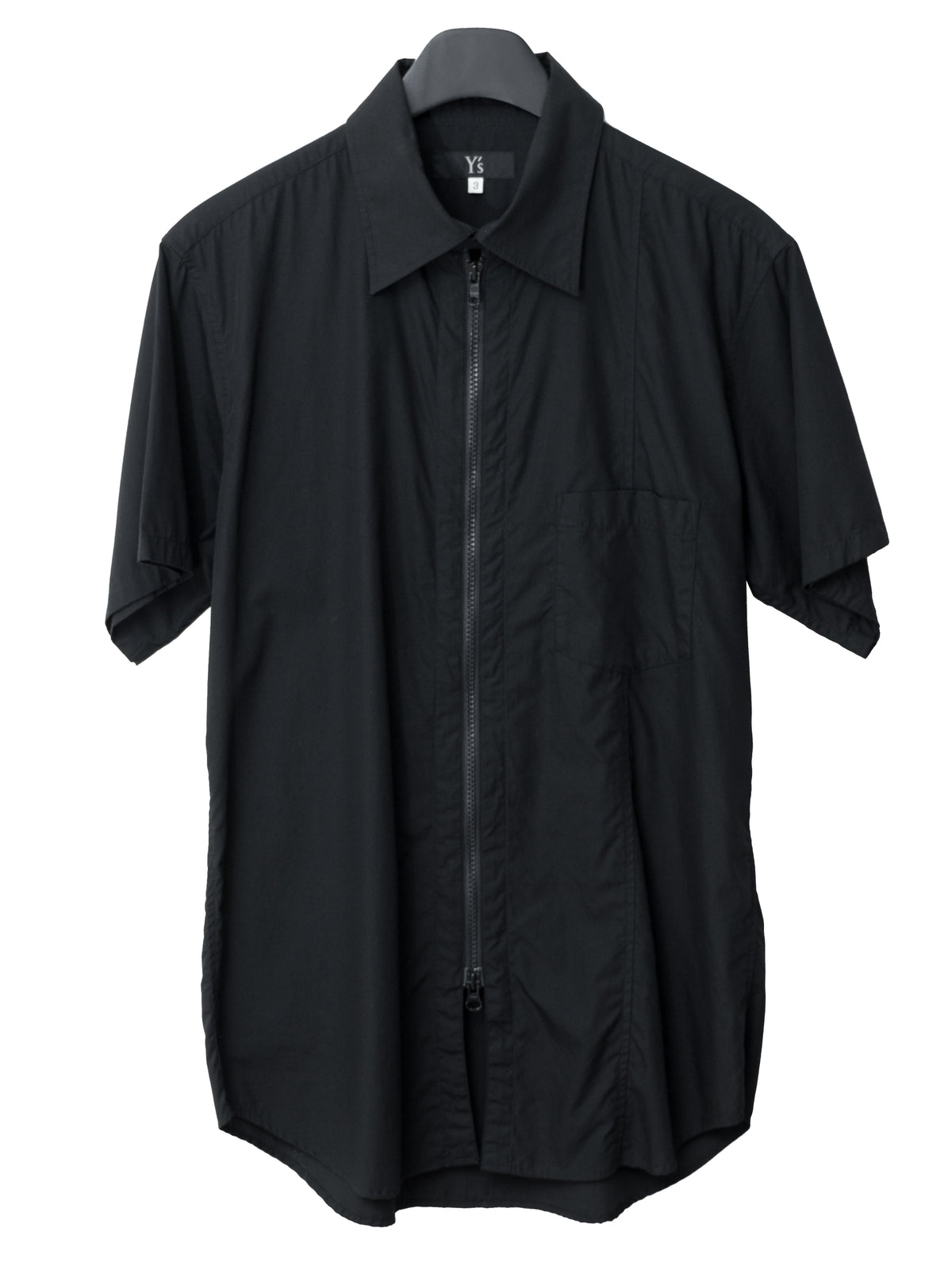 S/S 09 Zip Front Shirt Black