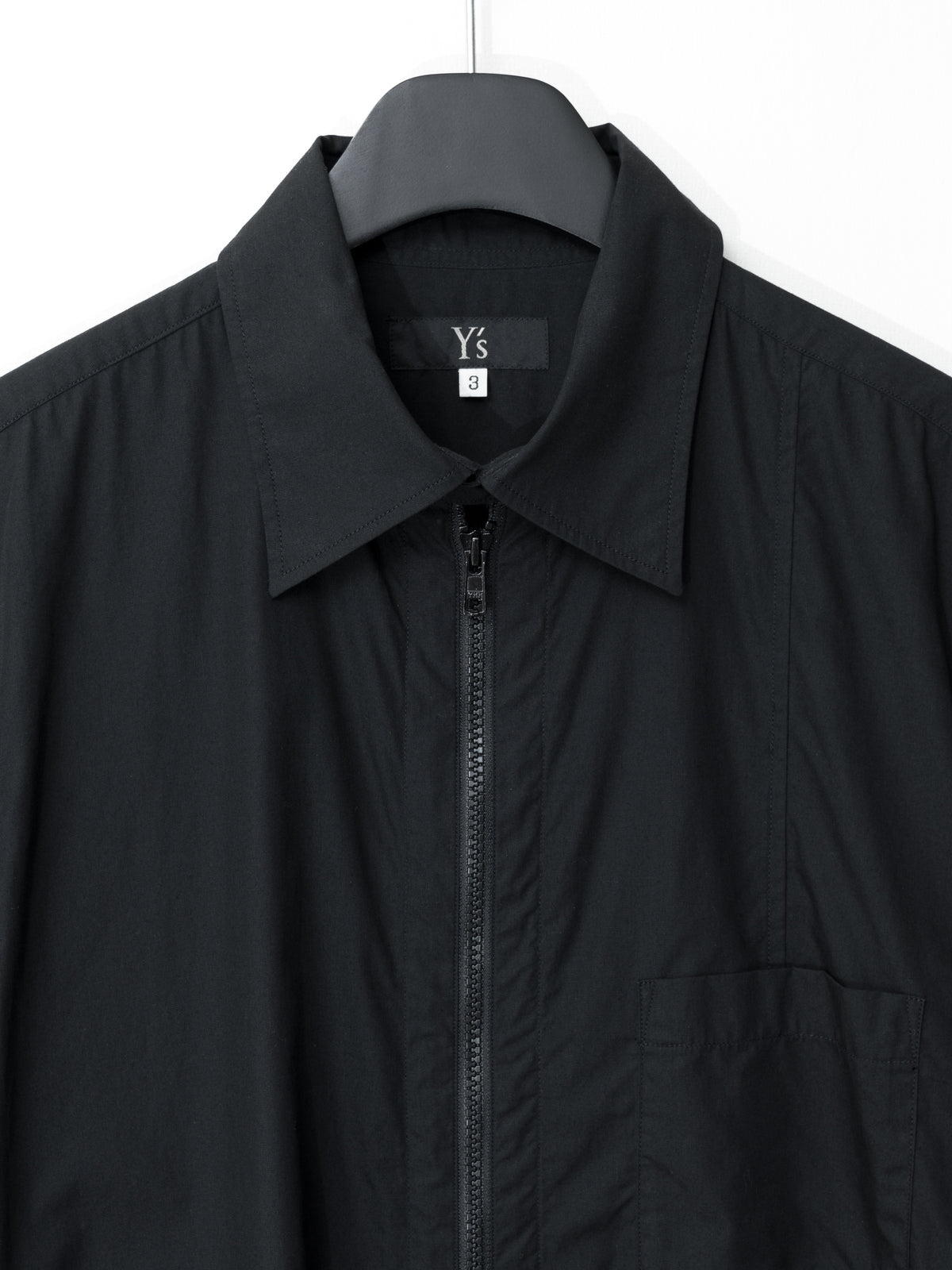 S/S 09 Zip Front Shirt Black