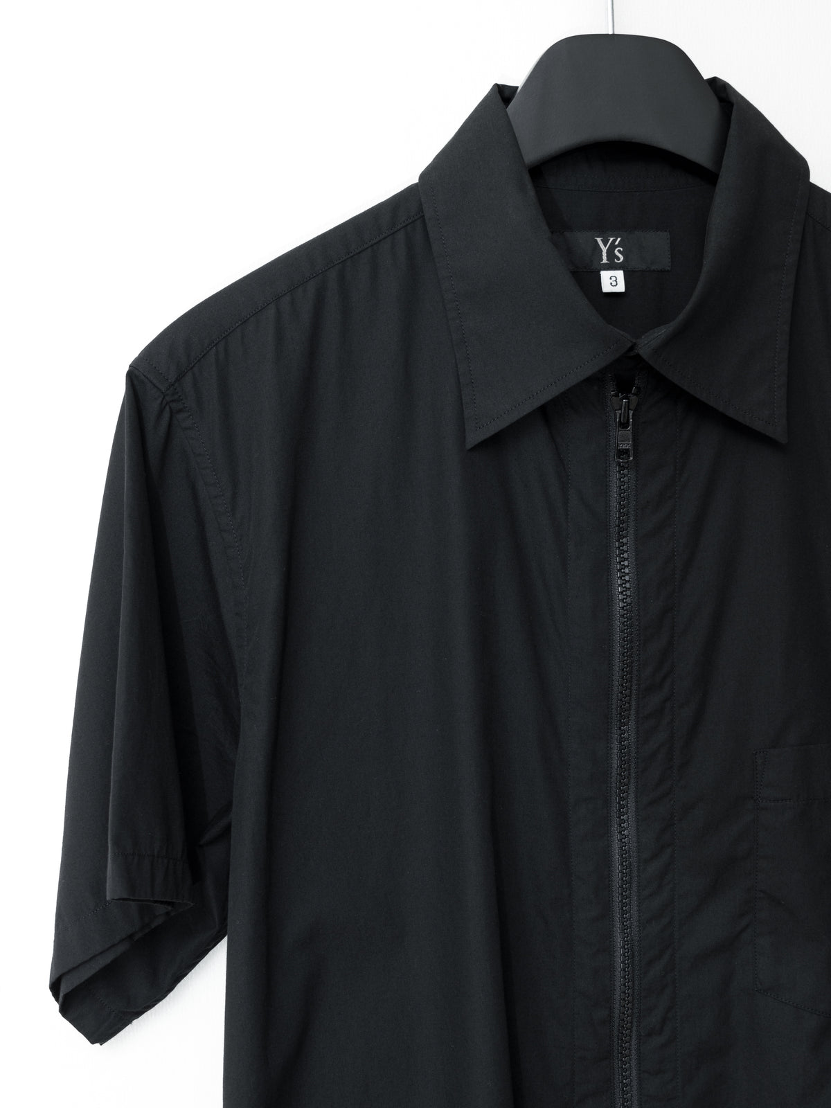 S/S 09 Zip Front Shirt Black