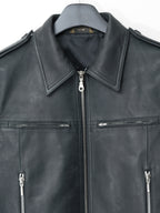 Fur Collared Rider Jacket Black