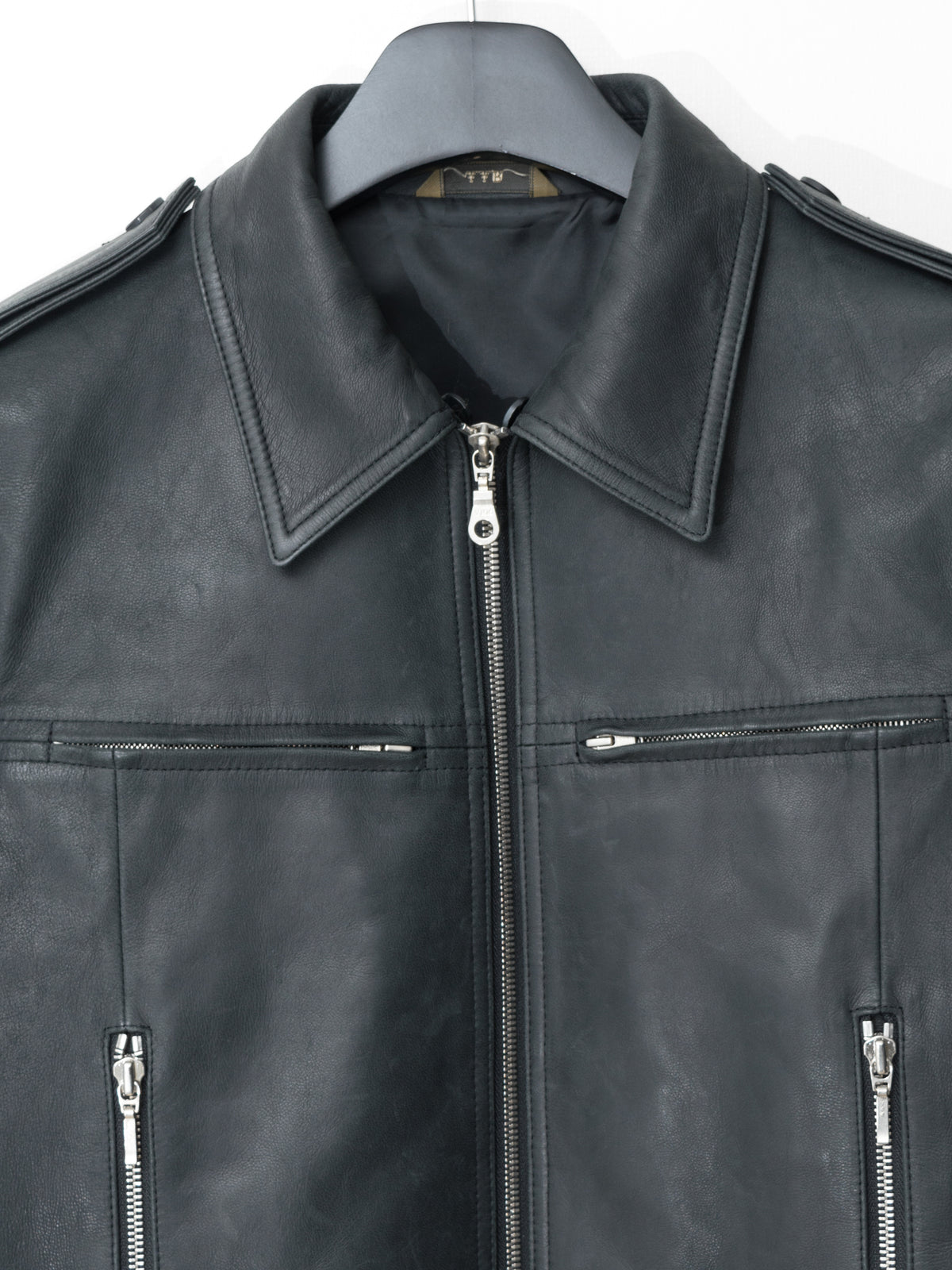 Fur Collared Rider Jacket Black