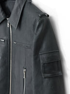 Fur Collared Rider Jacket Black
