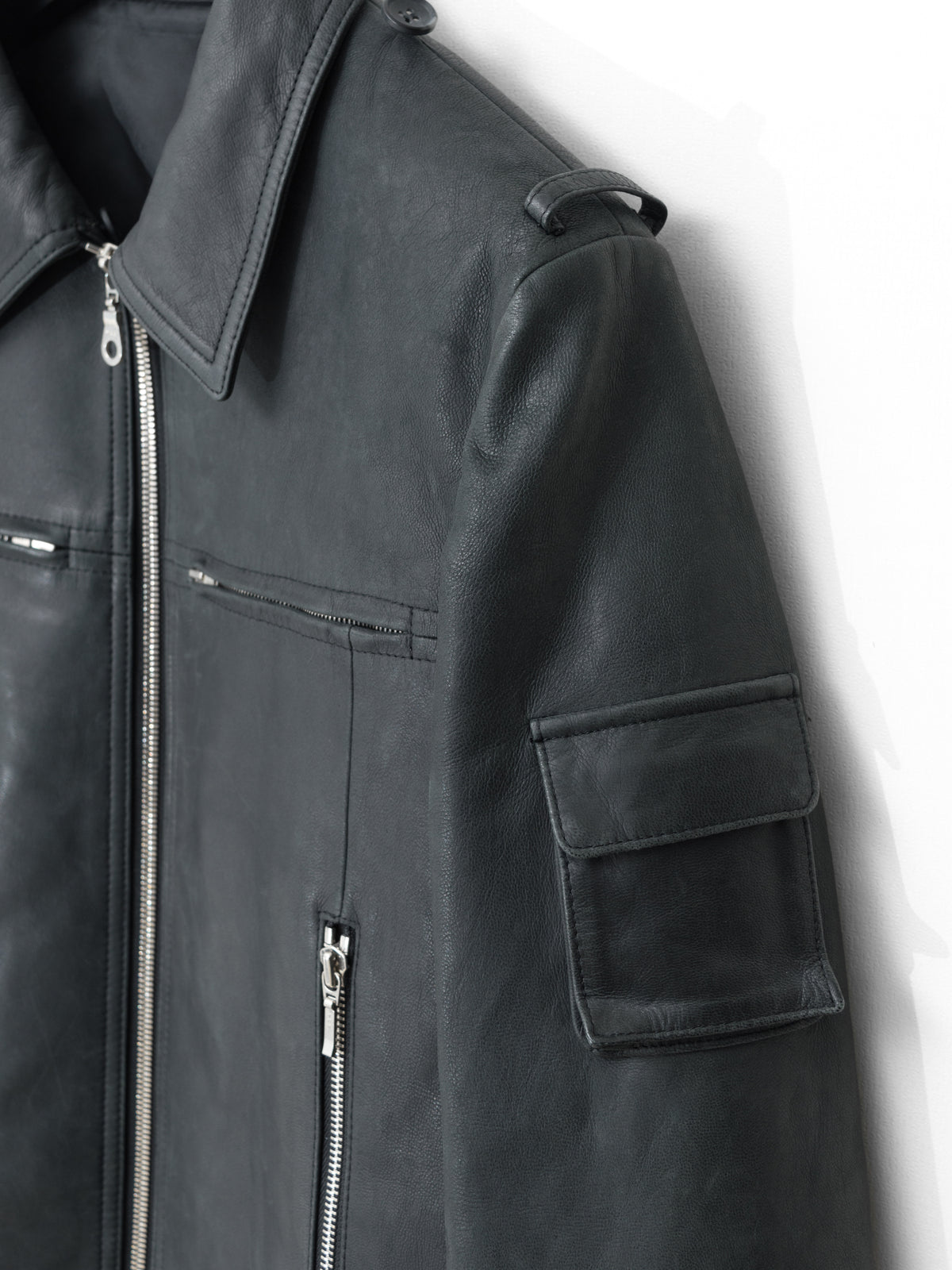 Fur Collared Rider Jacket Black