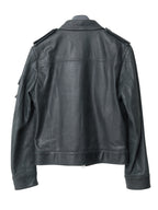 Fur Collared Rider Jacket Black