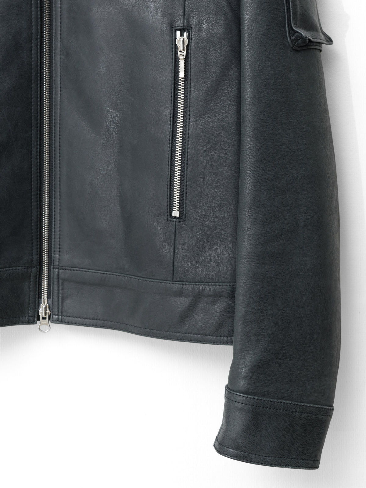Fur Collared Rider Jacket Black