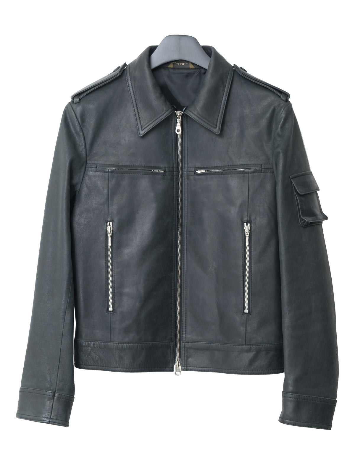 Fur Collared Rider Jacket Black