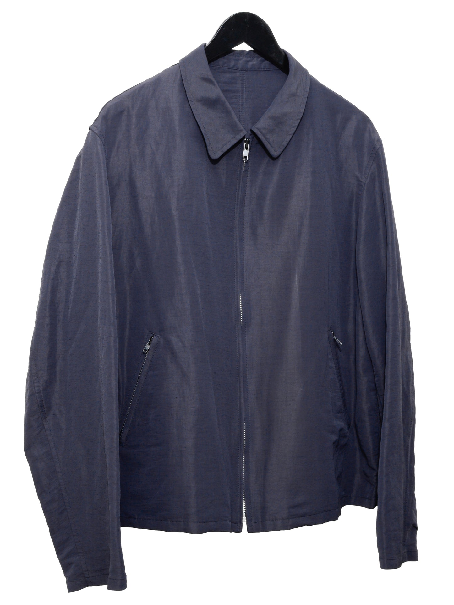 zip front blouson navy ∙ linen nylon ∙ large