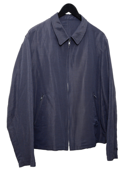 zip front blouson navy ∙ linen nylon ∙ large