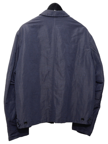 zip front blouson navy ∙ linen nylon ∙ large