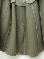Heavy 4 Button Coat Dry Moss