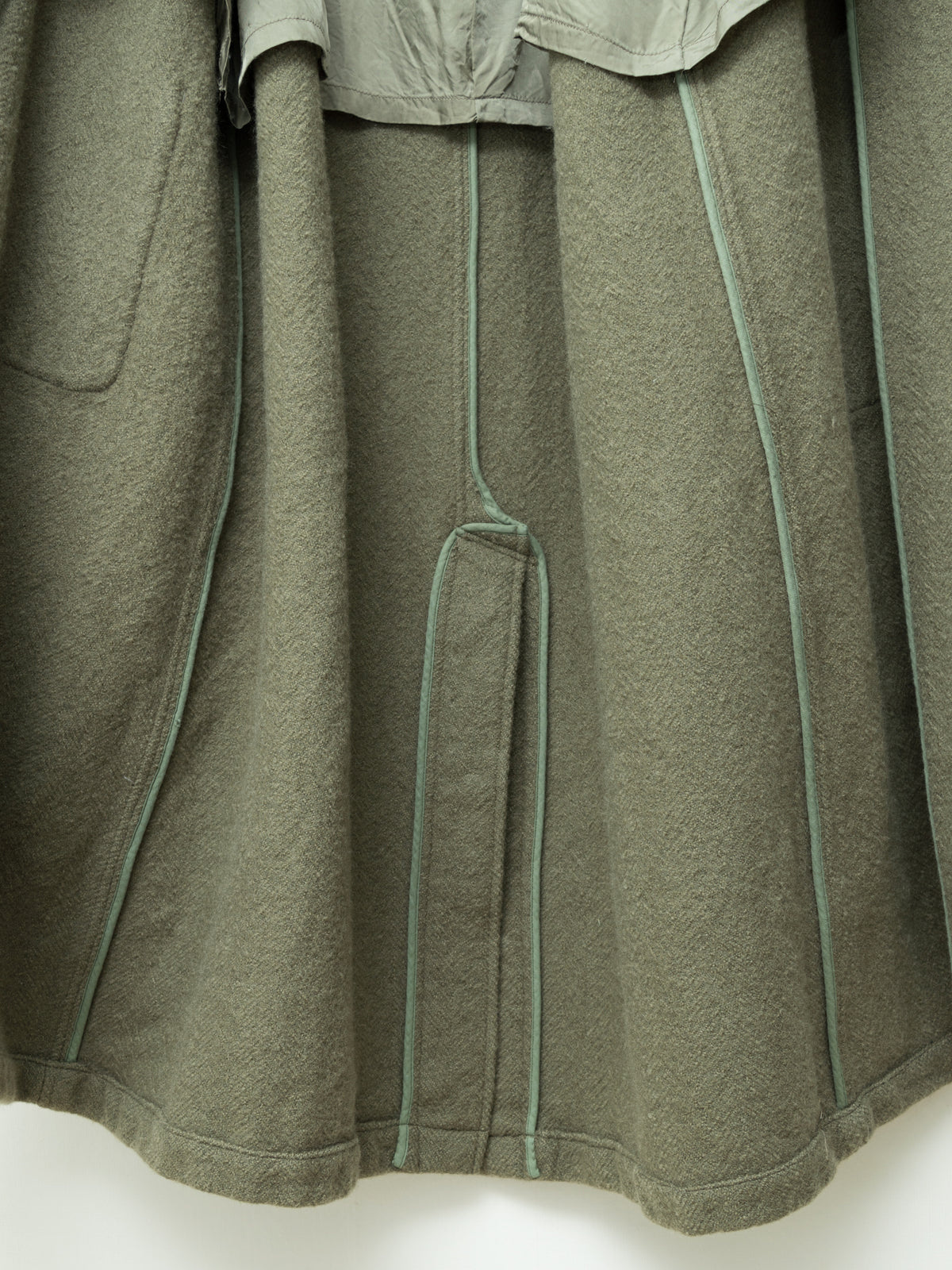 Heavy 4 Button Coat Dry Moss