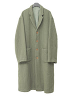 Heavy 4 Button Coat Dry Moss