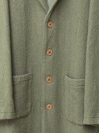 Heavy 4 Button Coat Dry Moss