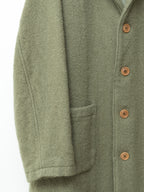 Heavy 4 Button Coat Dry Moss