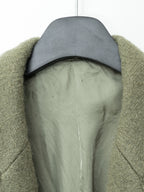 Heavy 4 Button Coat Dry Moss