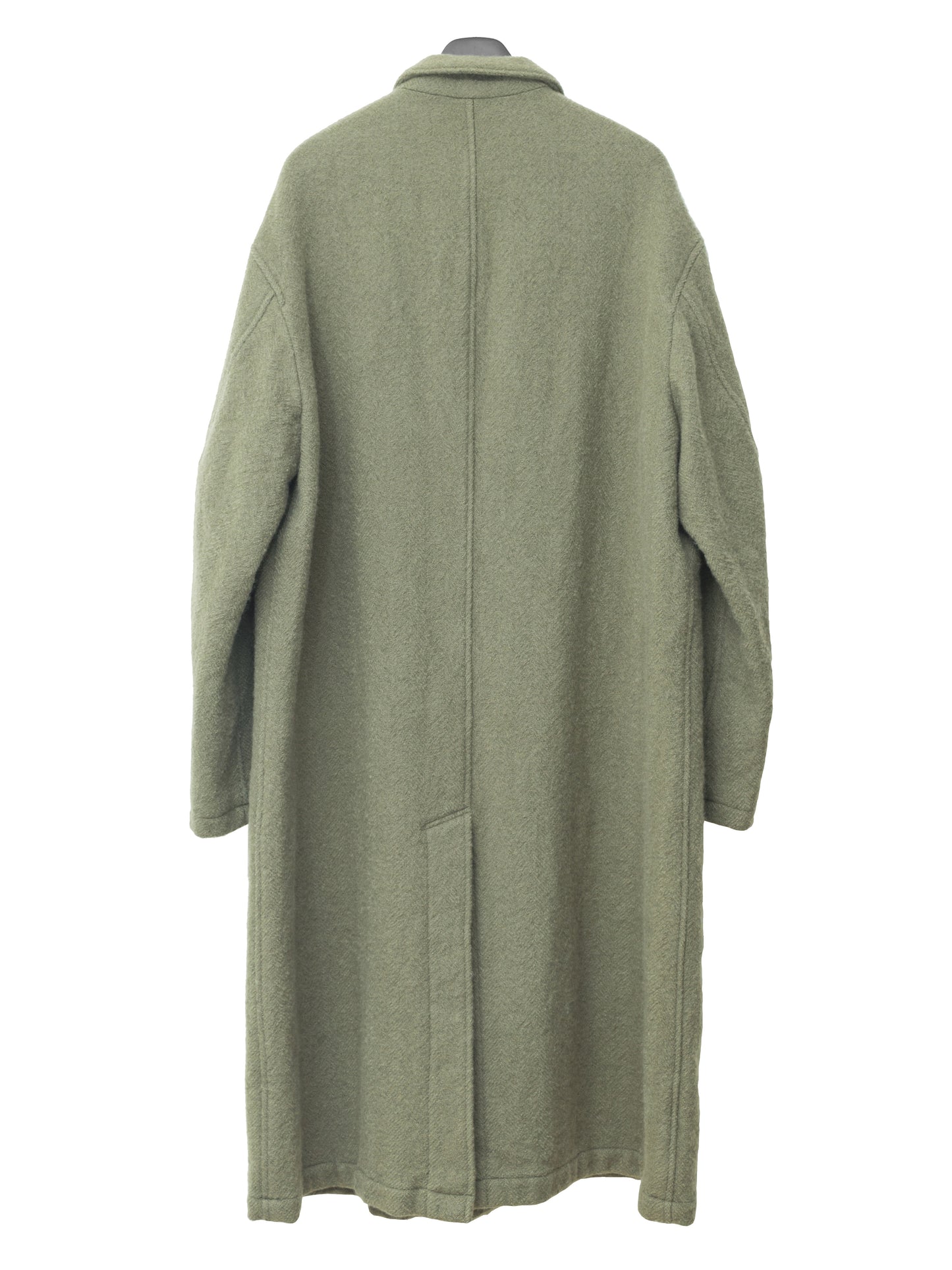 heavy 4 button coat dry moss ∙ wool ∙ one size