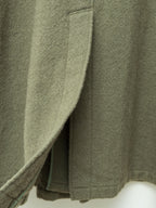 Heavy 4 Button Coat Dry Moss