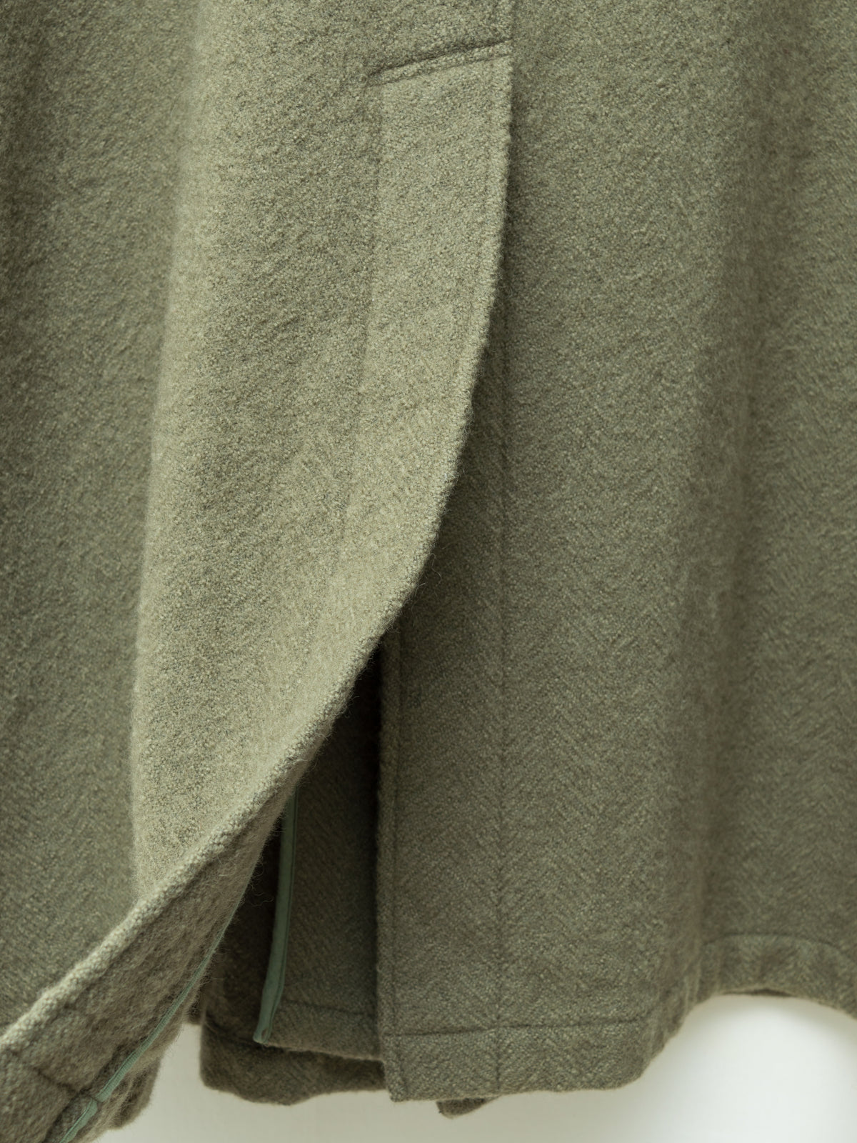 Heavy 4 Button Coat Dry Moss