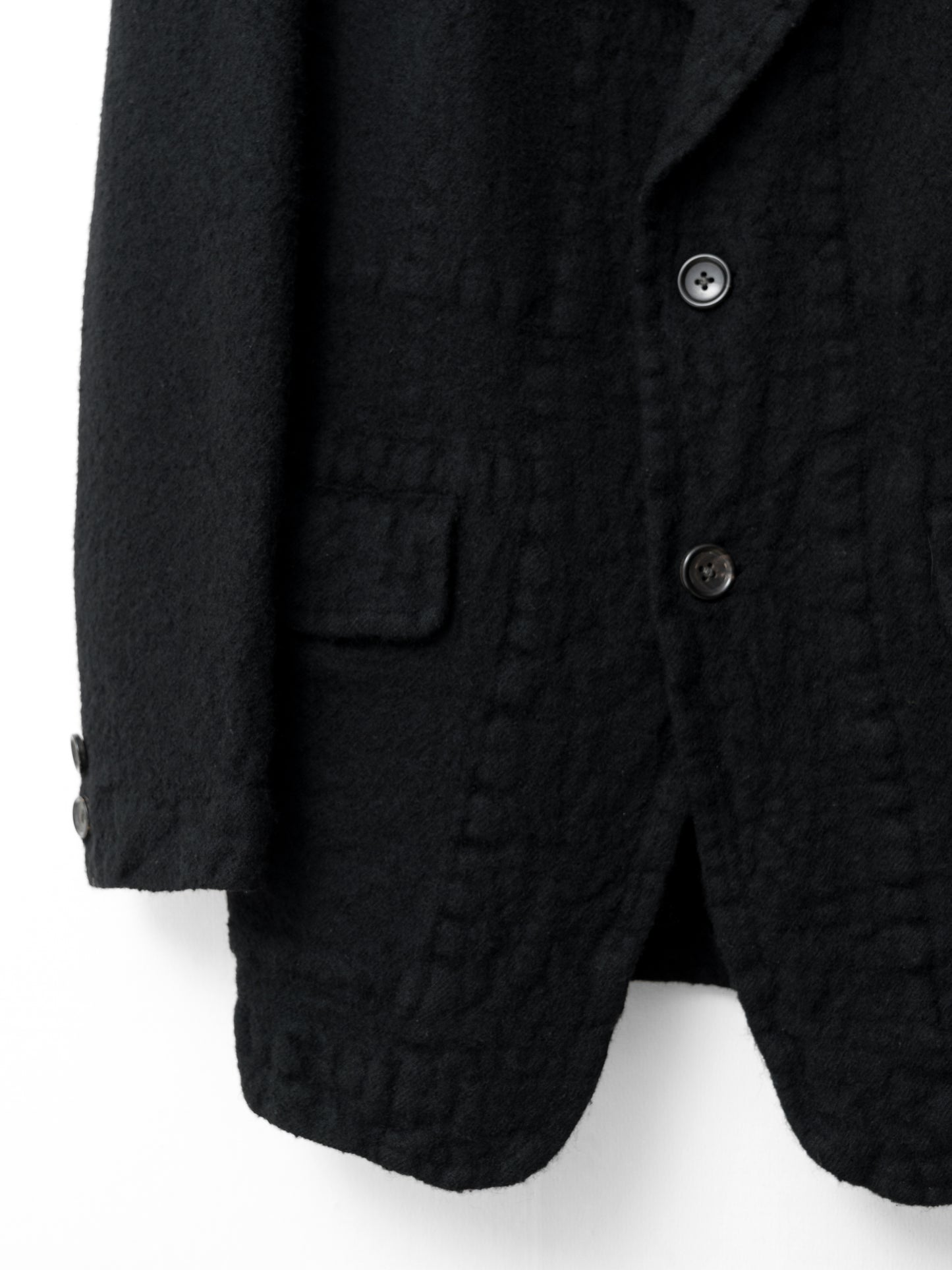 peak lapeled tailored jacket ∙ shrunken wool ∙ small