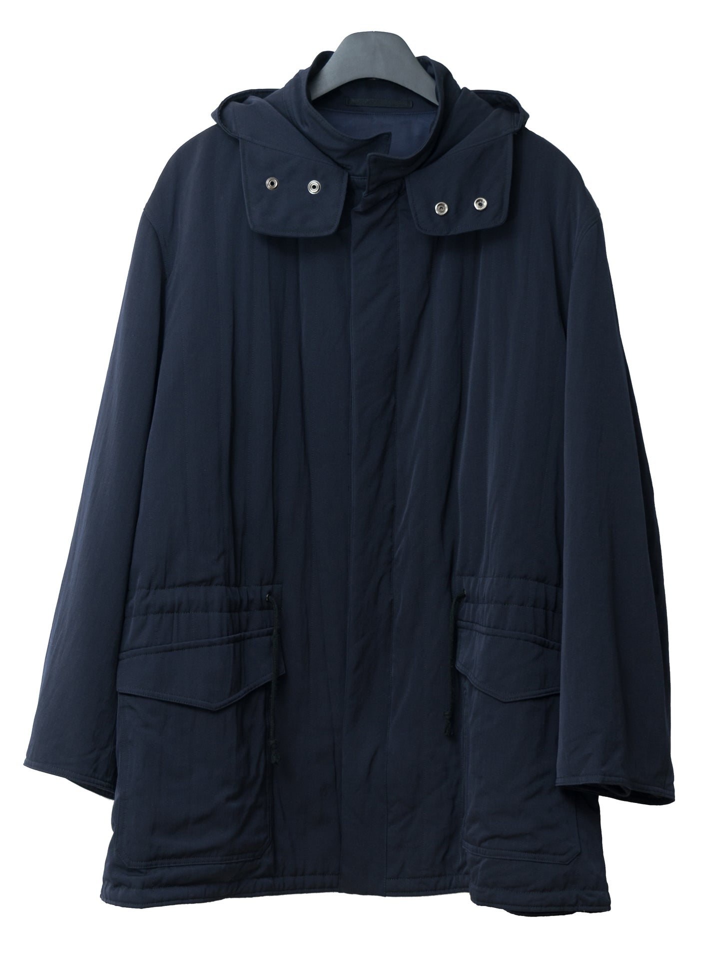 padded half parka navy ∙ wool gabardine ∙ small