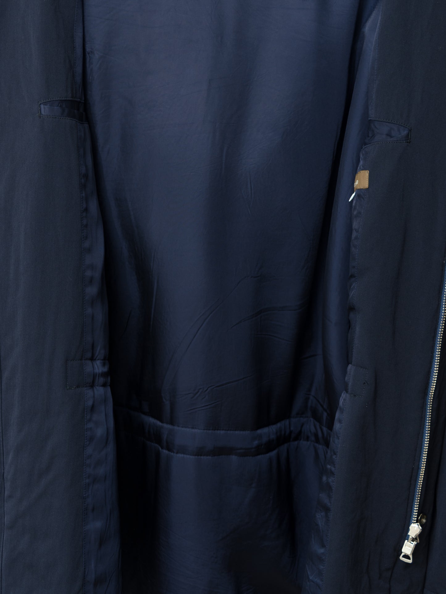 padded half parka navy ∙ wool gabardine ∙ small