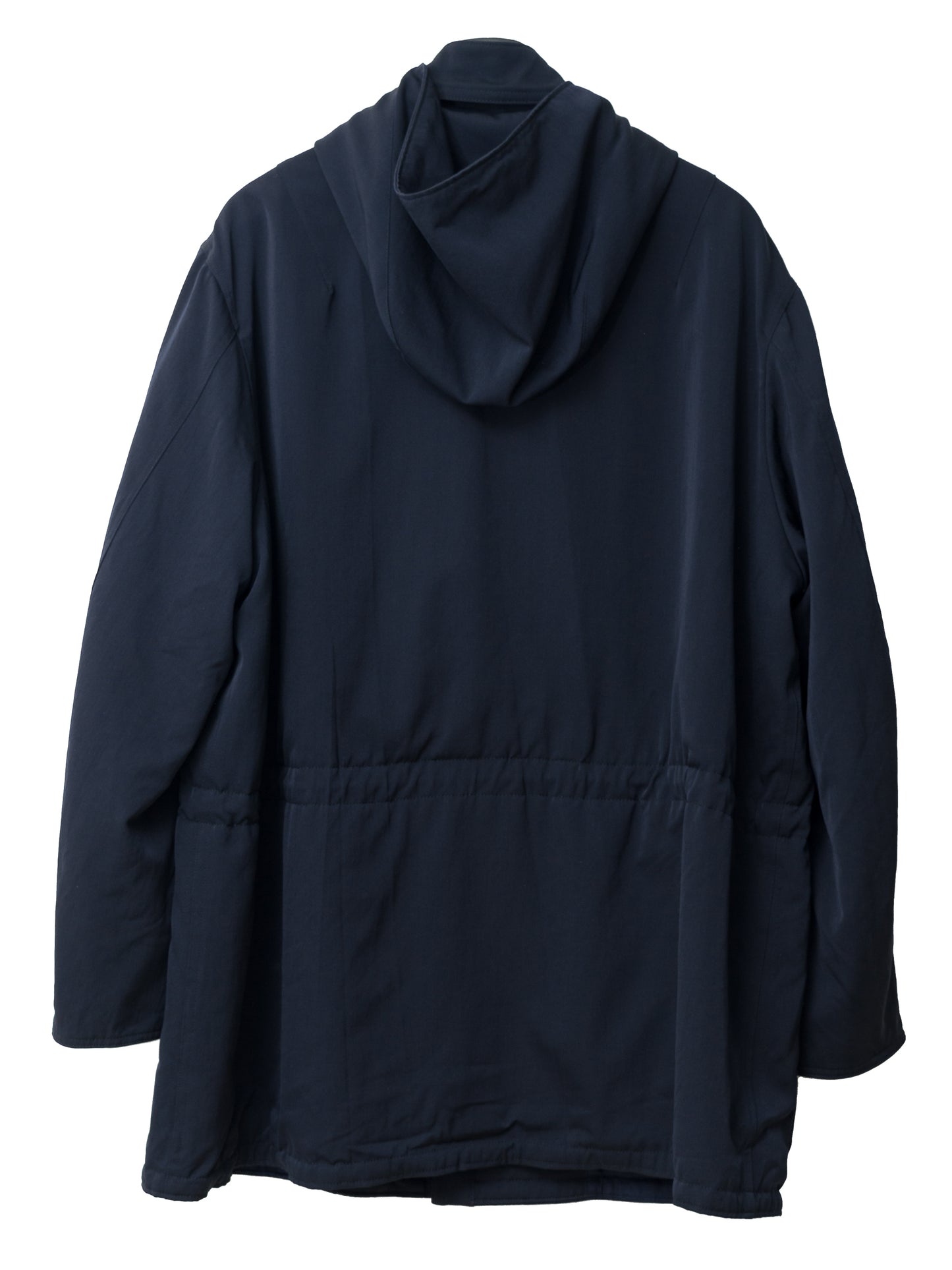 padded half parka navy ∙ wool gabardine ∙ small