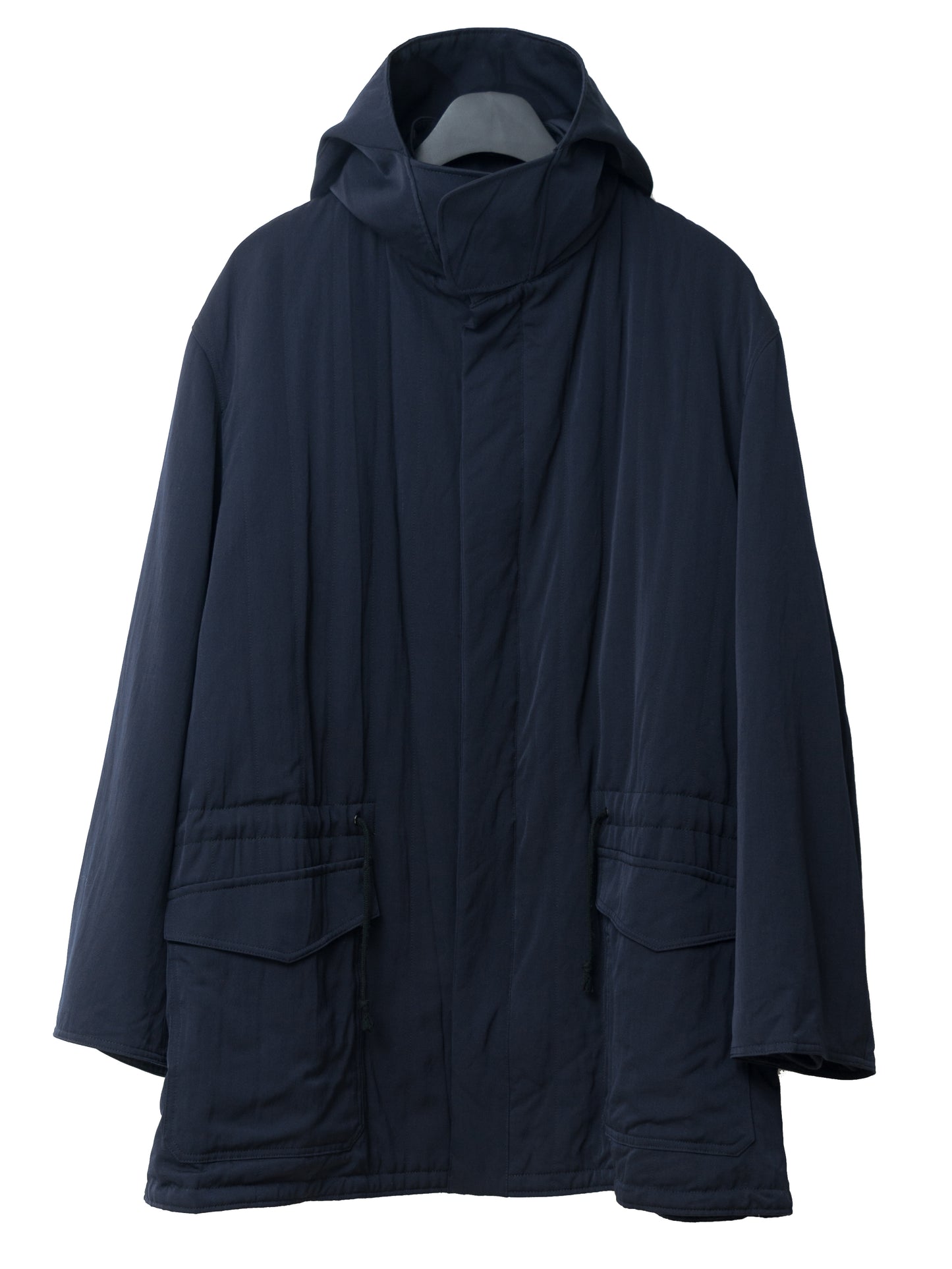 padded half parka navy ∙ wool gabardine ∙ small