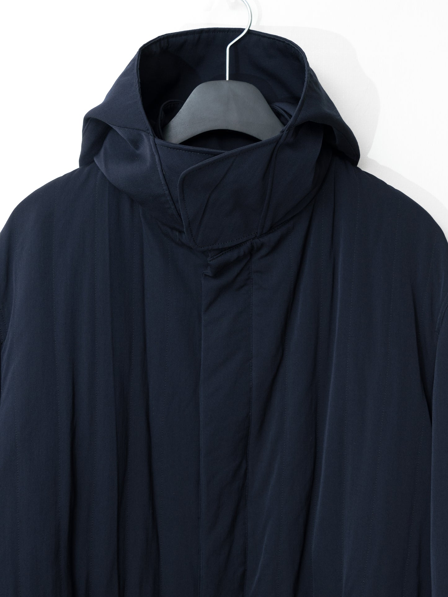 padded half parka navy ∙ wool gabardine ∙ small