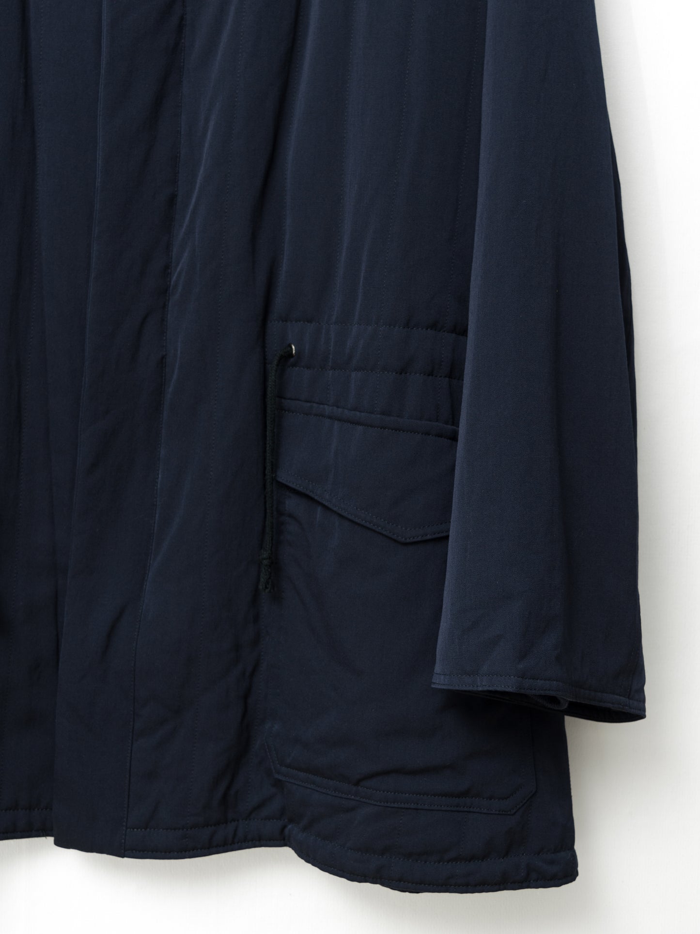 padded half parka navy ∙ wool gabardine ∙ small