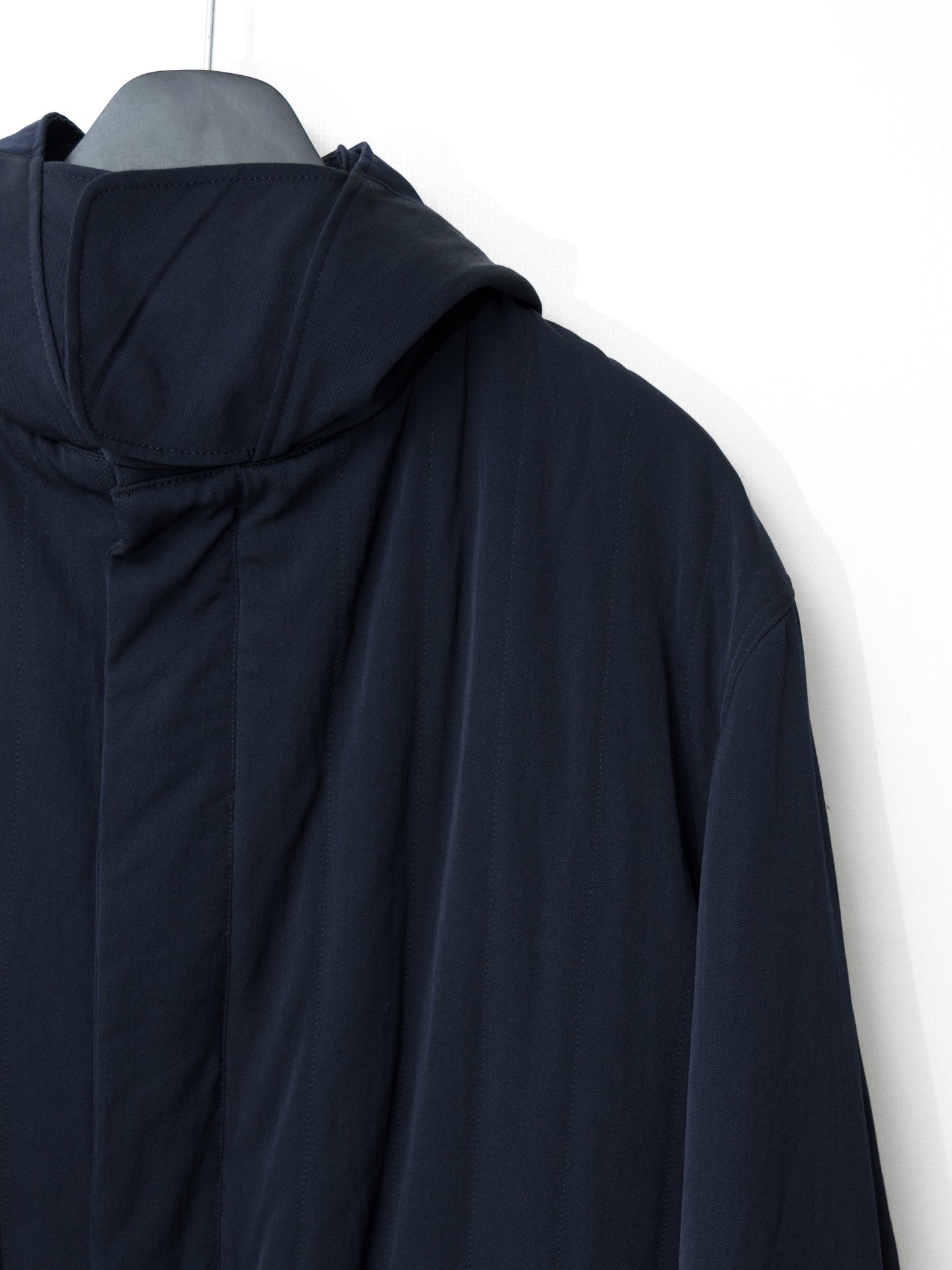 padded half parka navy ∙ wool gabardine ∙ small