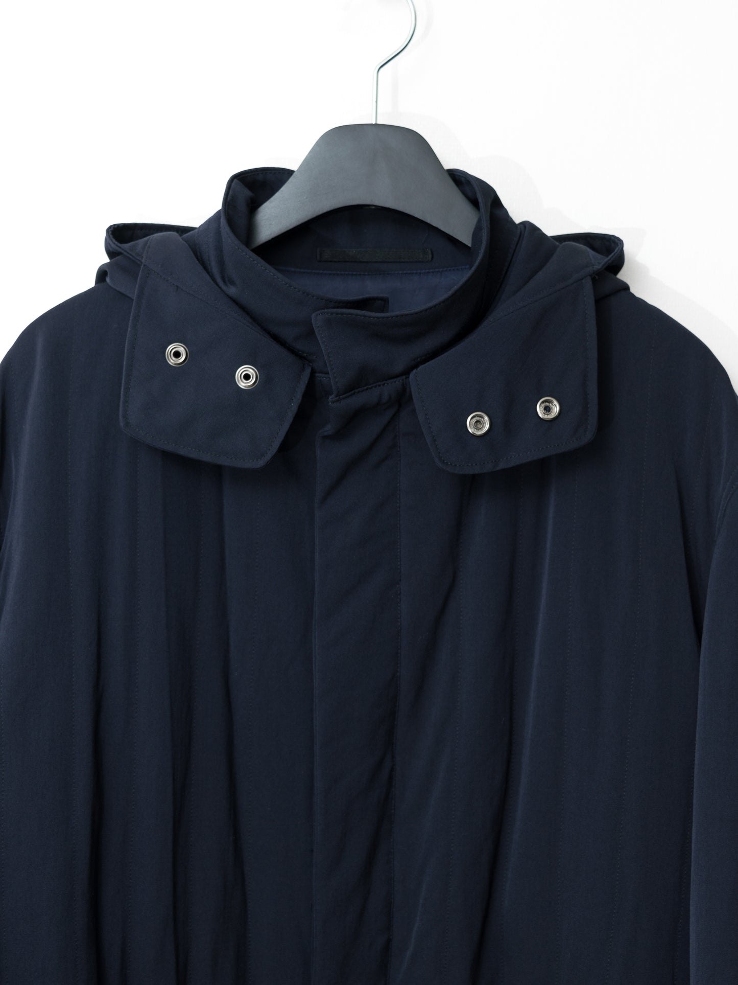 padded half parka navy ∙ wool gabardine ∙ small