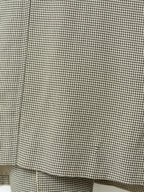Straight Hem Tailored Jacket Beige Houndstooth