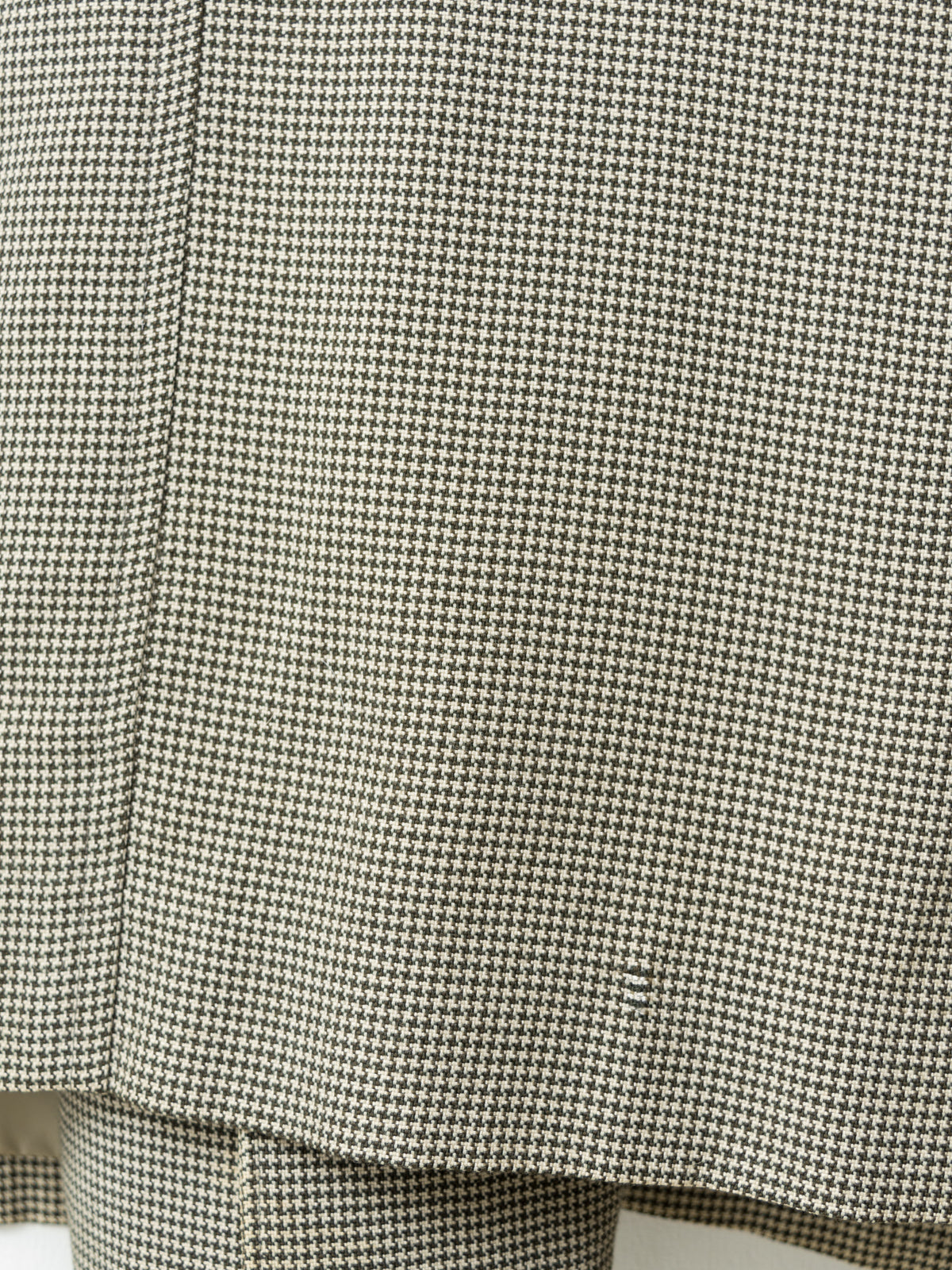 Straight Hem Tailored Jacket Beige Houndstooth