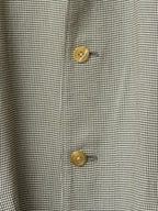 Straight Hem Tailored Jacket Beige Houndstooth