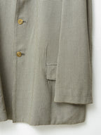 Straight Hem Tailored Jacket Beige Houndstooth