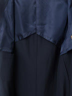 Straight Hem Tailored Jacket Navy