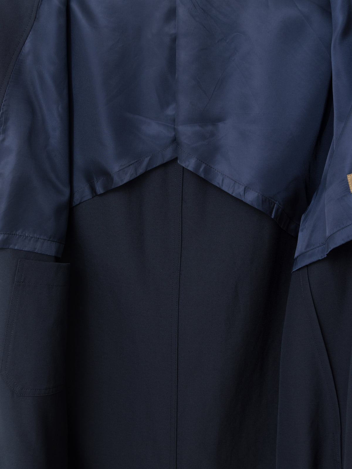 Straight Hem Tailored Jacket Navy