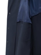 Straight Hem Tailored Jacket Navy