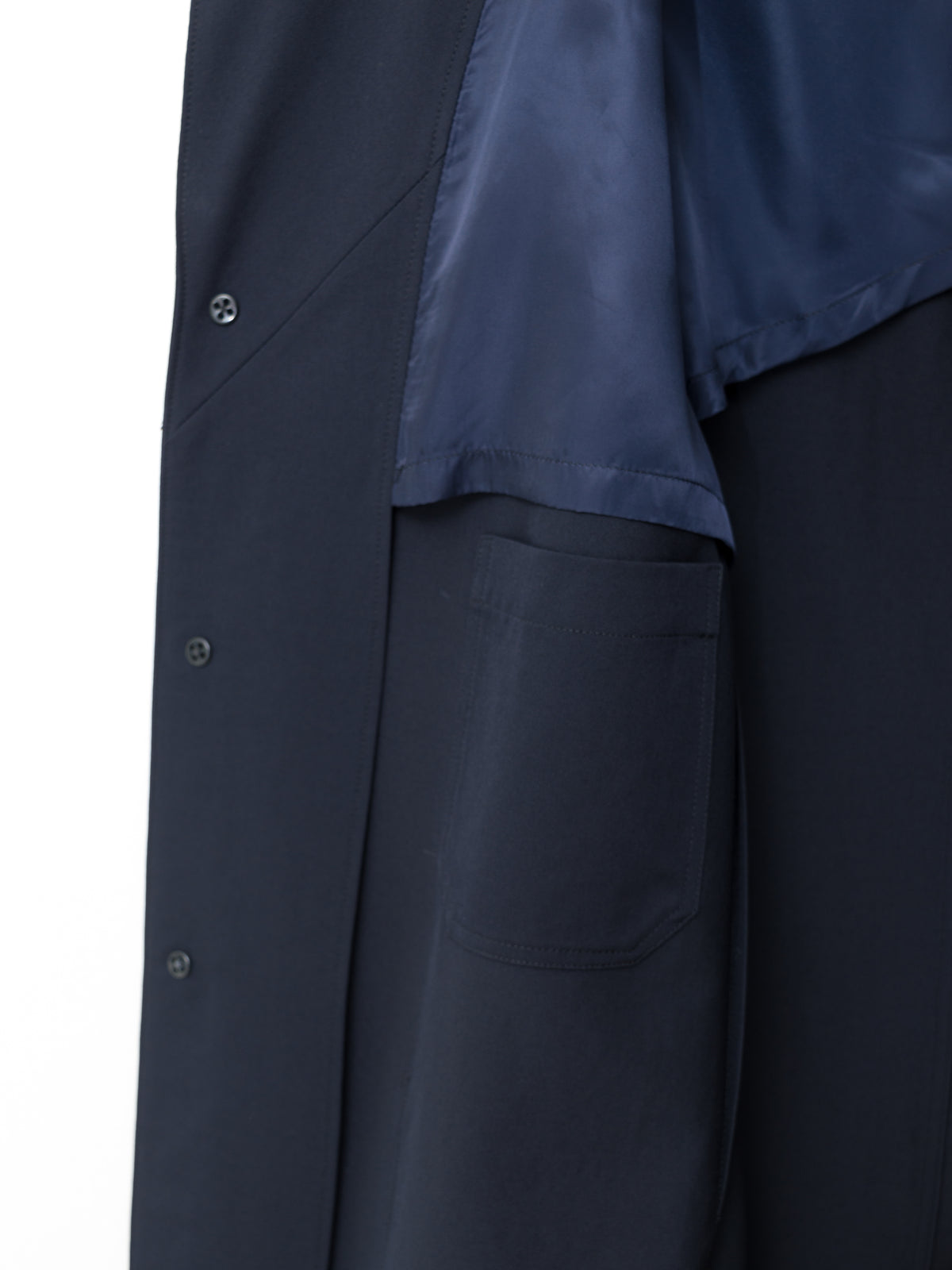 Straight Hem Tailored Jacket Navy