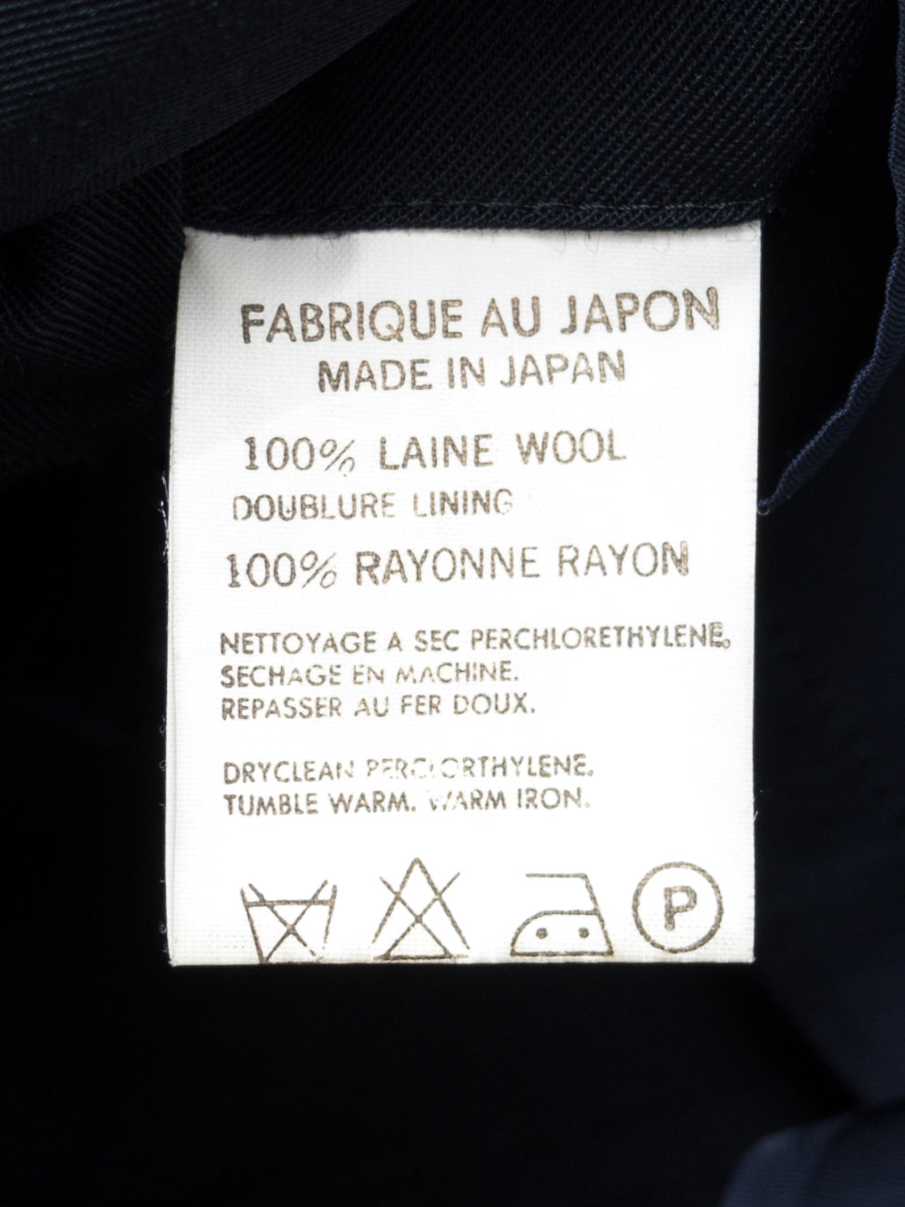 Straight Hem Tailored Jacket Navy