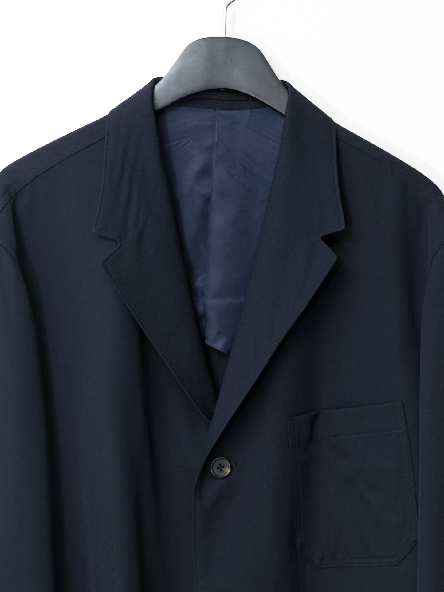 straight hem tailored jacket navy ∙ wool gabardine ∙ medium